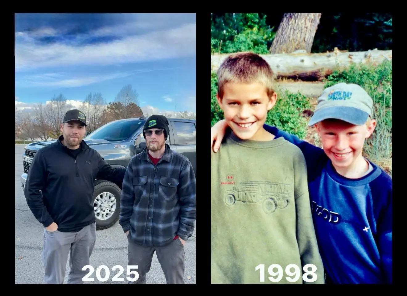 Colby and Austin, then and now