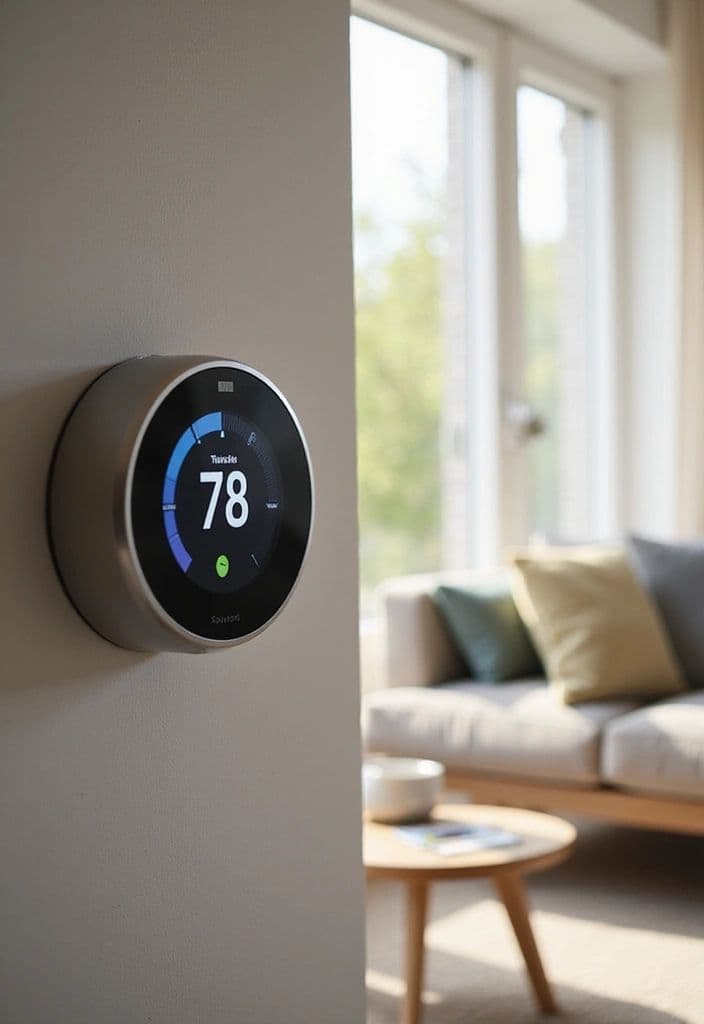 Programmable home thermostat set to 78 degrees, highlighting the importance of smart temperature control for energy savings and HVAC efficiency.